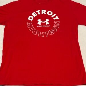 Under Armour Red Detroit Graphic Tee